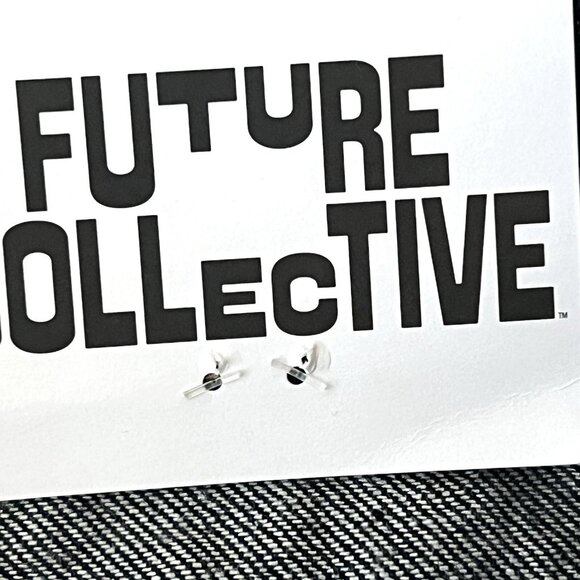 Future Collective Reese Blutstein Women Blue Jean Size 4 Flare Leg High Rise NEW - Picture 5 of 12